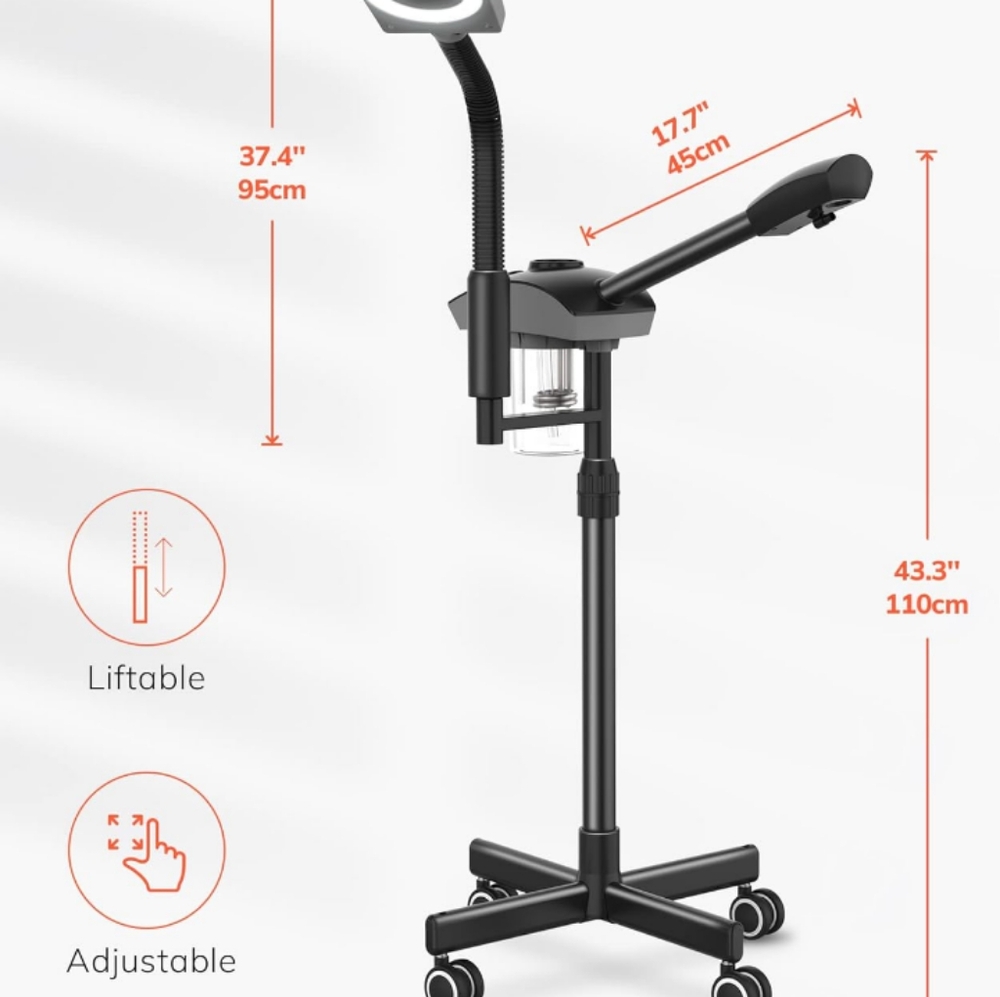 2-in-1 Face Steamer for Facial with 3X Magnifying Foldable Arm - Picture 2 of 6